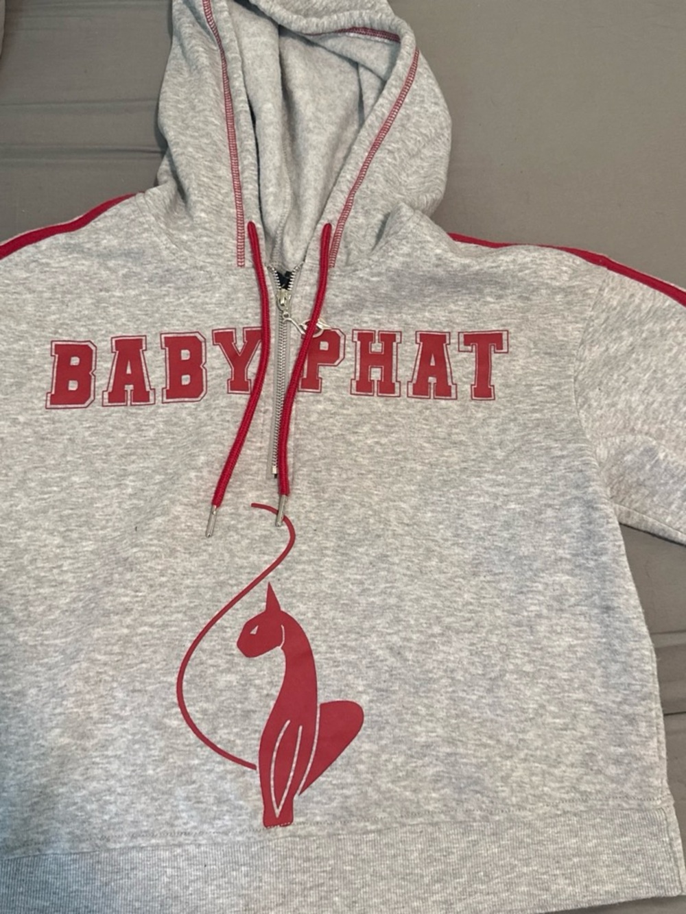 Baby Phat Gray and Red hoodie
